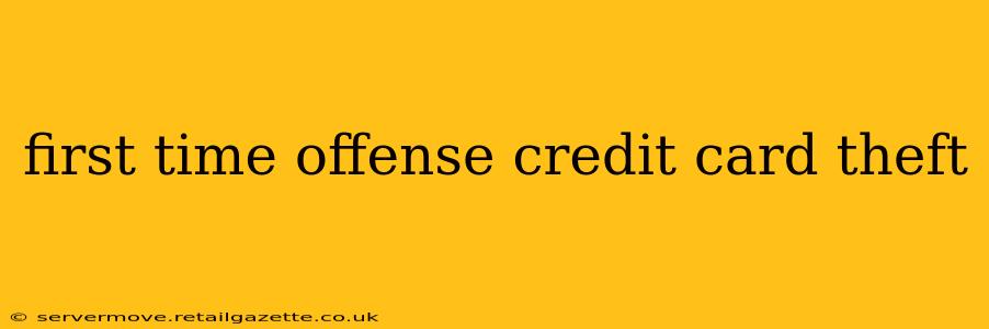 first time offense credit card theft