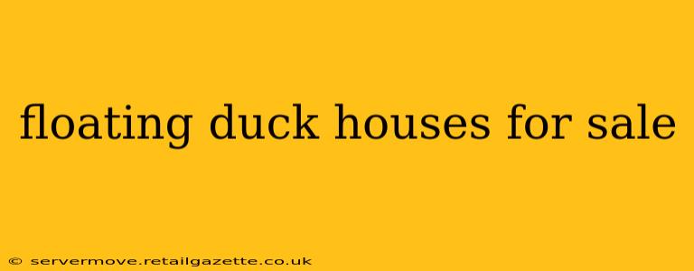 floating duck houses for sale