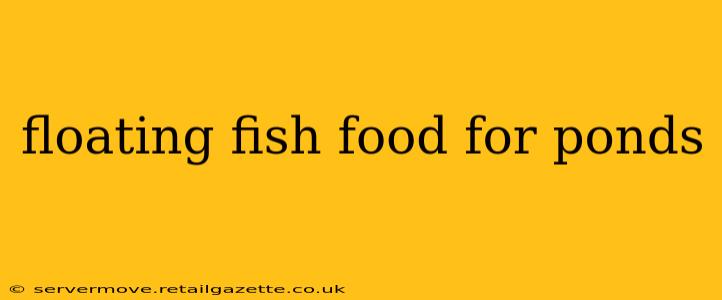floating fish food for ponds