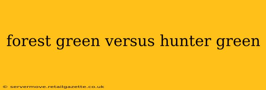 forest green versus hunter green