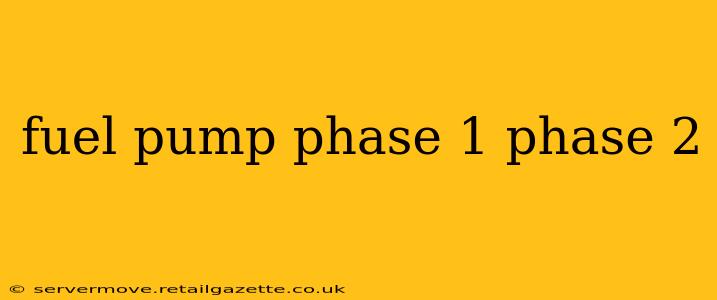 fuel pump phase 1 phase 2