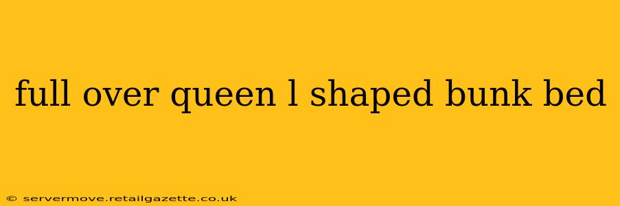 full over queen l shaped bunk bed