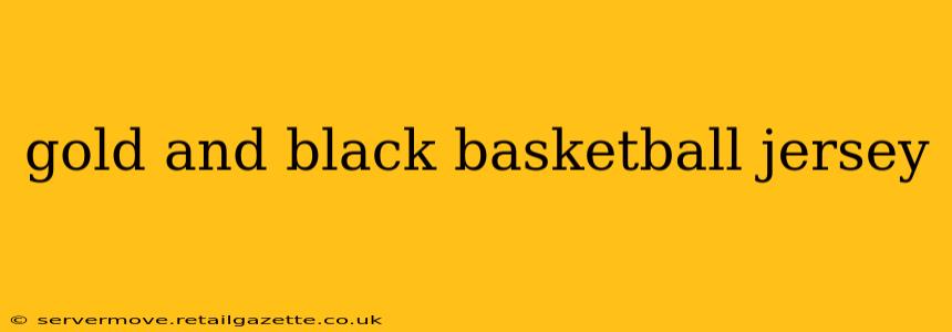 gold and black basketball jersey