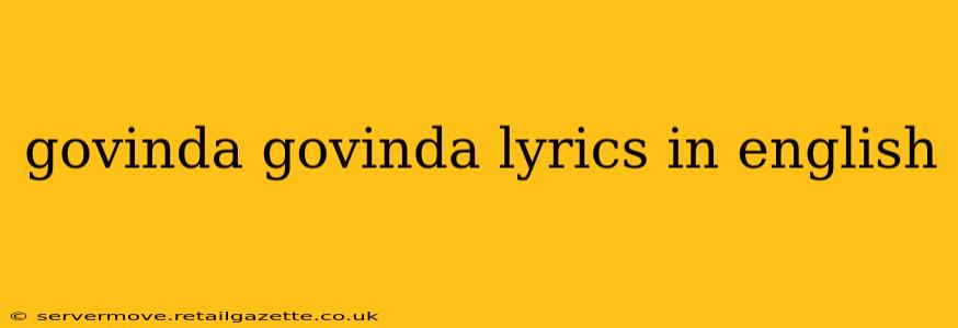govinda govinda lyrics in english