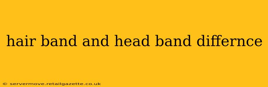 hair band and head band differnce