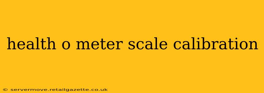 health o meter scale calibration