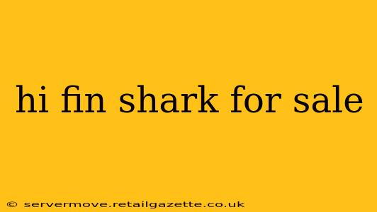 hi fin shark for sale
