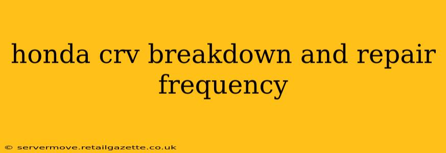 honda crv breakdown and repair frequency
