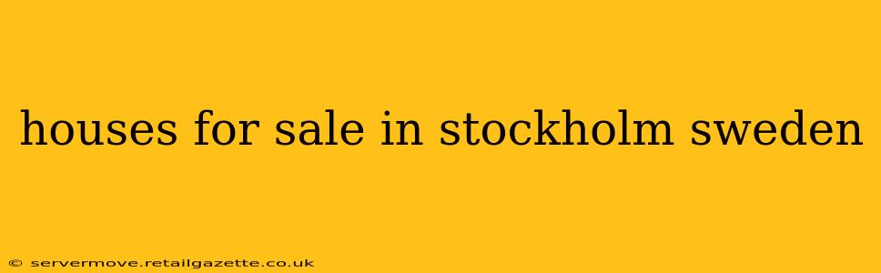 houses for sale in stockholm sweden