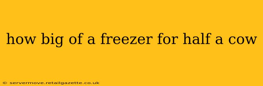 how big of a freezer for half a cow