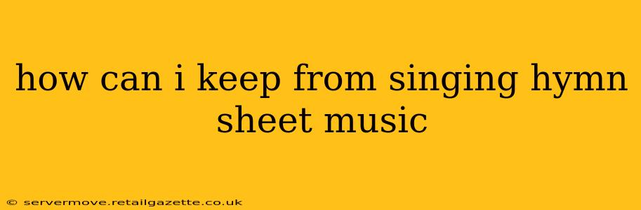 how can i keep from singing hymn sheet music