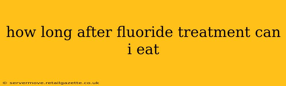 how long after fluoride treatment can i eat