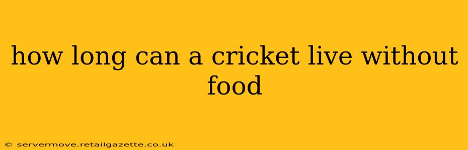 how long can a cricket live without food