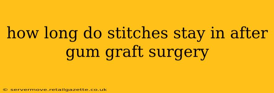 how long do stitches stay in after gum graft surgery