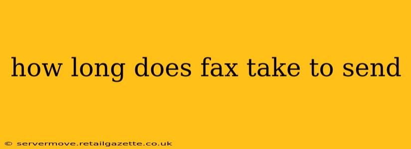 how long does fax take to send