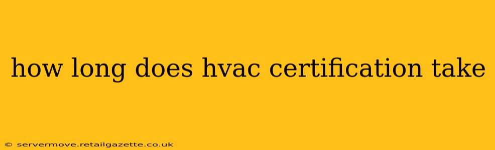 how long does hvac certification take