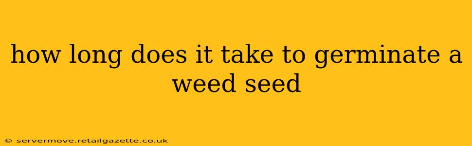 how long does it take to germinate a weed seed