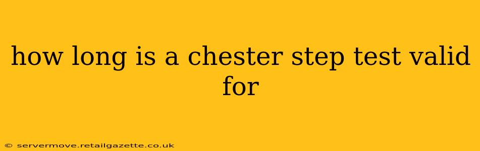 how long is a chester step test valid for