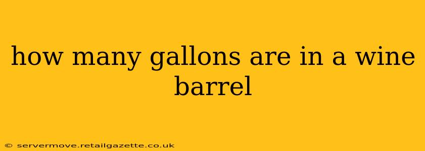 how many gallons are in a wine barrel