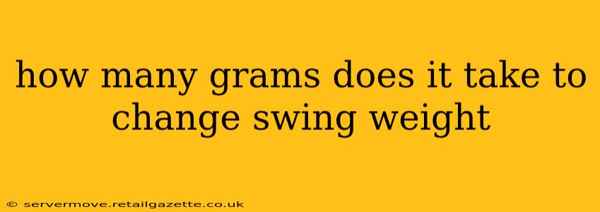 how many grams does it take to change swing weight