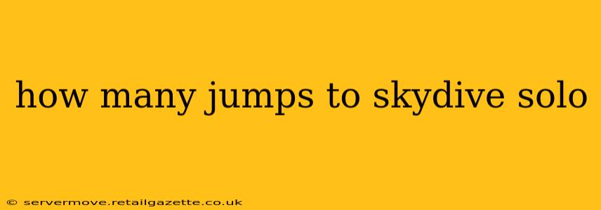 how many jumps to skydive solo