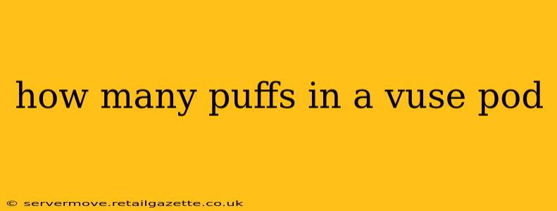 how many puffs in a vuse pod