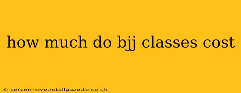 how much do bjj classes cost