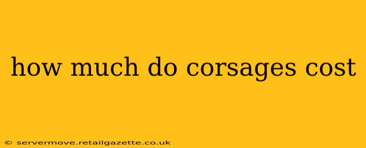 how much do corsages cost