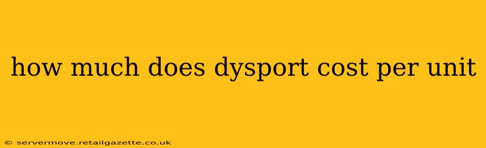 how much does dysport cost per unit