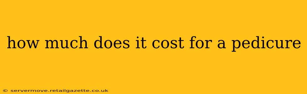 how much does it cost for a pedicure