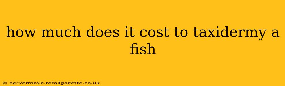 how much does it cost to taxidermy a fish