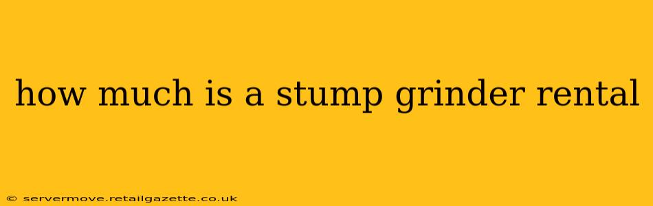 how much is a stump grinder rental