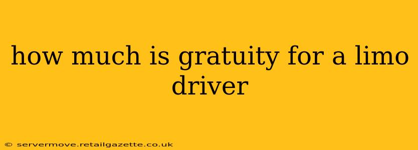 how much is gratuity for a limo driver