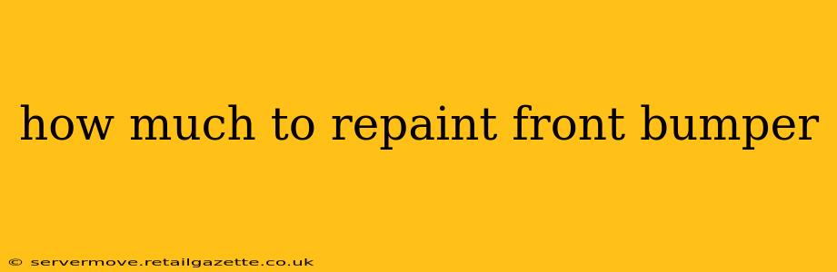 how much to repaint front bumper