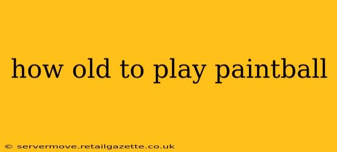 how old to play paintball