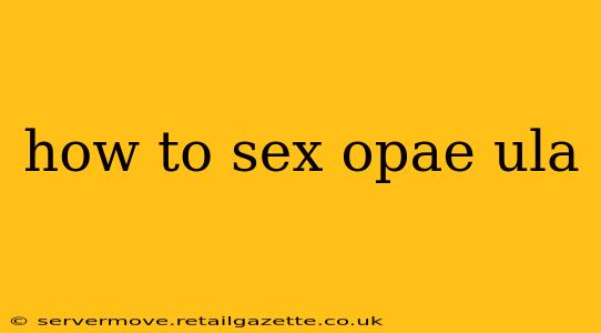 how to sex opae ula