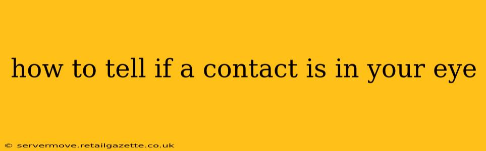 how to tell if a contact is in your eye