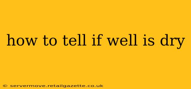 how to tell if well is dry