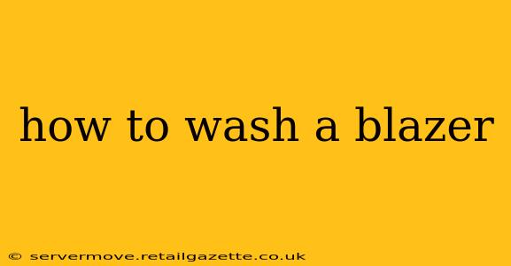 how to wash a blazer