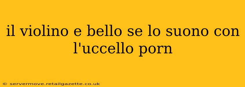 il violino e bello se lo suono con l'uccello porn il violino e bello se lo suono con l'uccello porn