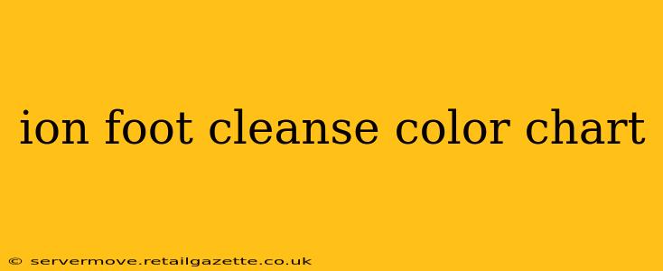 ion foot cleanse color chart