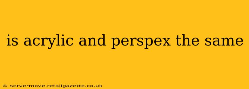 is acrylic and perspex the same