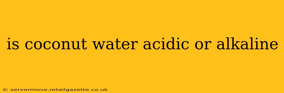 is coconut water acidic or alkaline