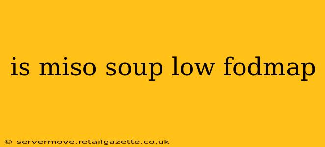 is miso soup low fodmap
