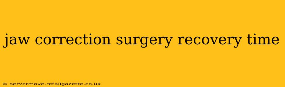 jaw correction surgery recovery time