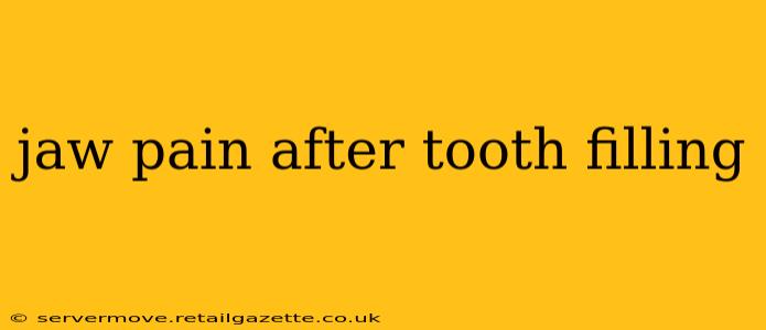 jaw pain after tooth filling