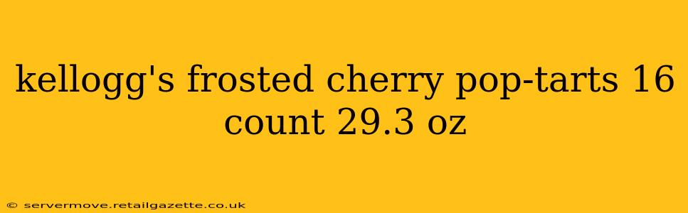 kellogg's frosted cherry pop-tarts 16 count 29.3 oz