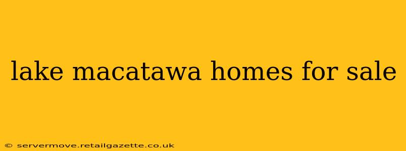 lake macatawa homes for sale