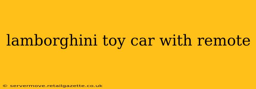 lamborghini toy car with remote