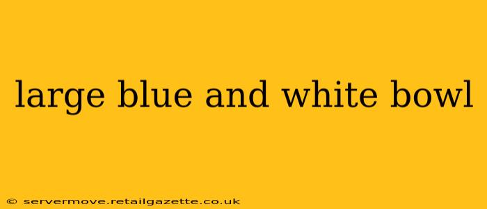 large blue and white bowl
